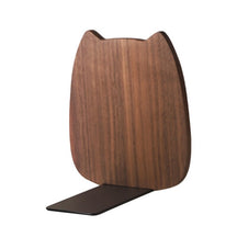 Serre livre chat en bois - Coussin De Lecture
