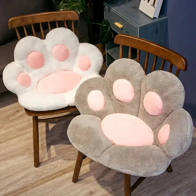 Coussin patte de chat moelleux rose Coussin De Lecture