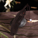 Marque page plume noire