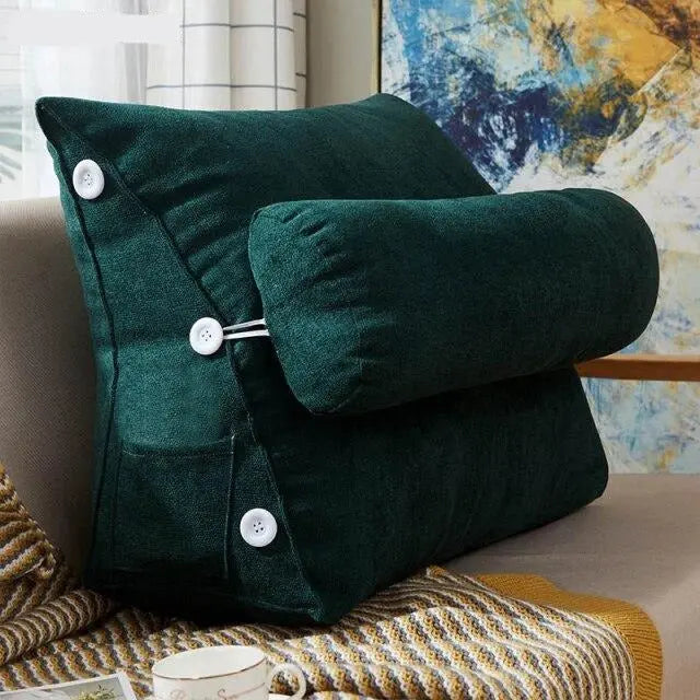 Coussin Triangulaire Vert1