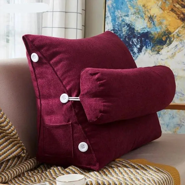 Coussin Triangulaire Rouge7